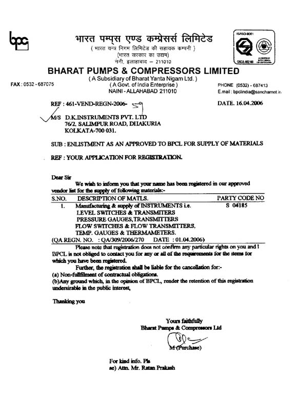 Bharat Pumps and Compressors Limited